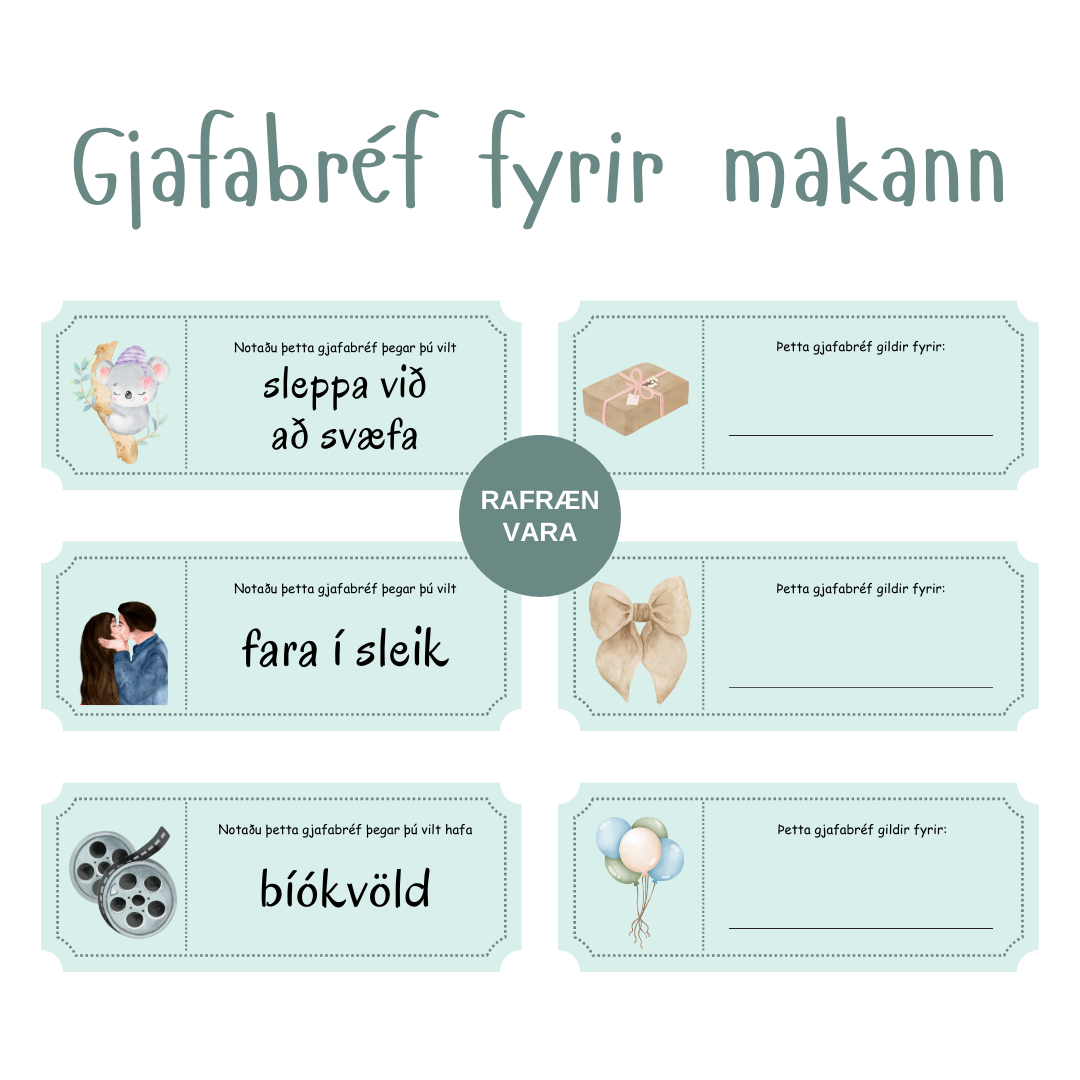 Gjafabréf fyrir makann