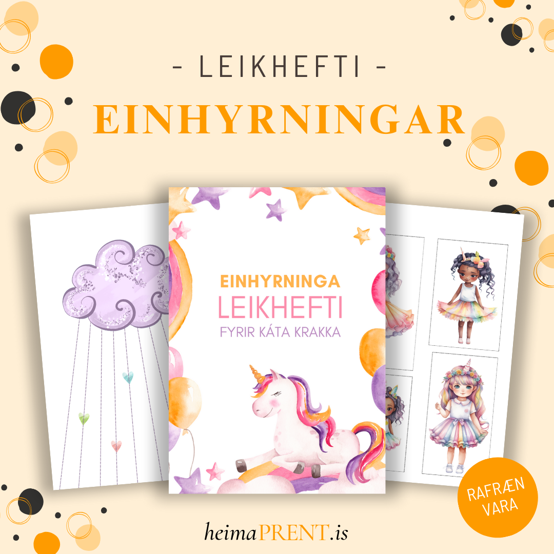 Leikhefti - einhyrningar