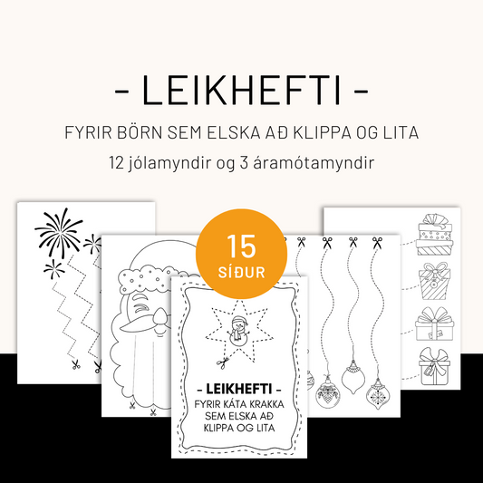 Leikhefti - klippa og lita