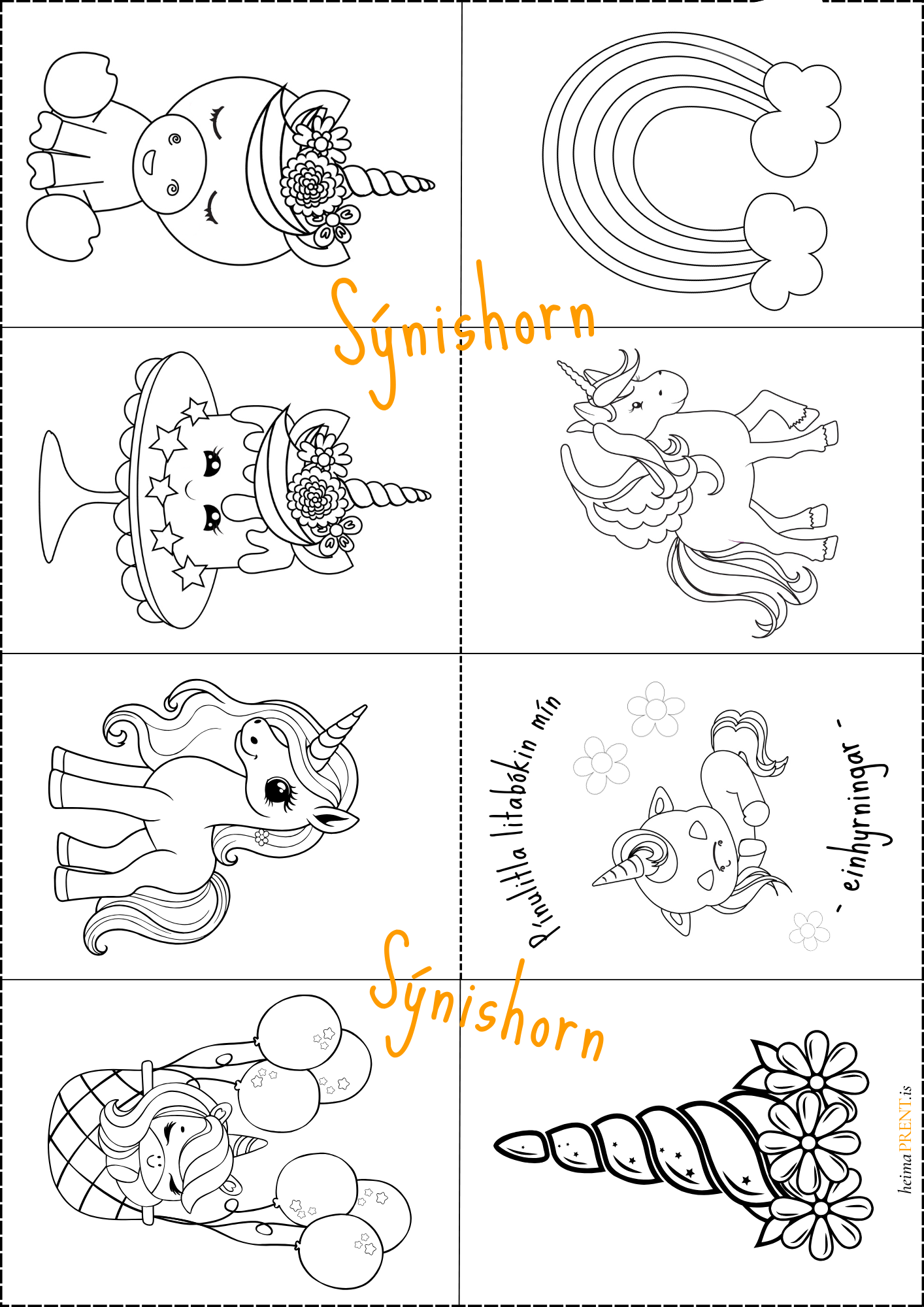 Pínulitla litabókin mín - Einhyrningar